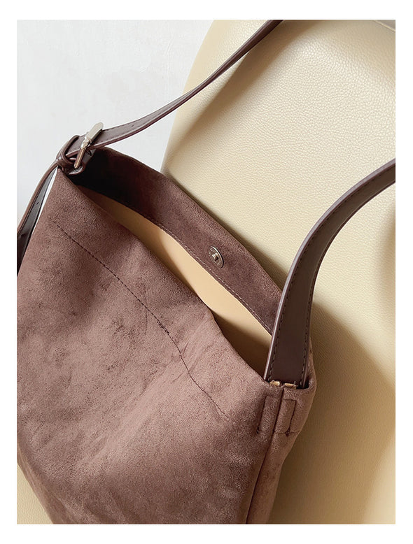 Elena Handbags Soft Suede Shoulder Bag