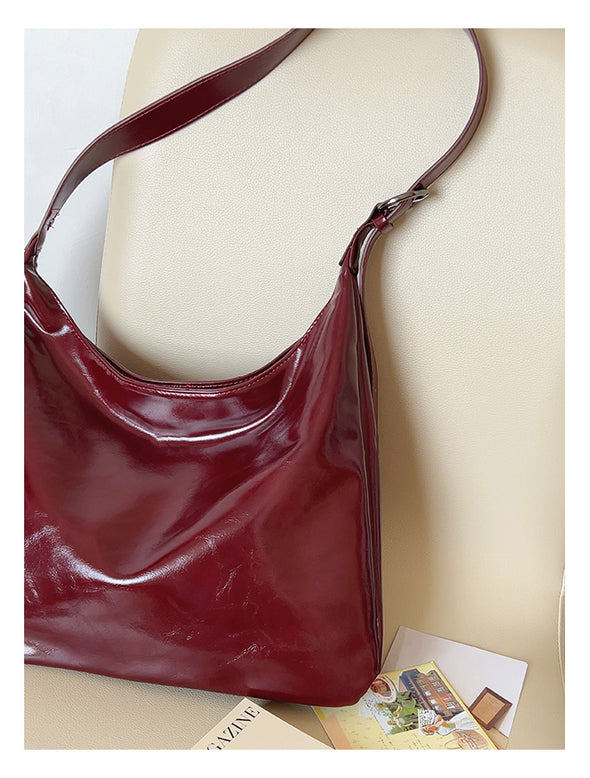 Elena Handbags Simple Leather Tote Bag