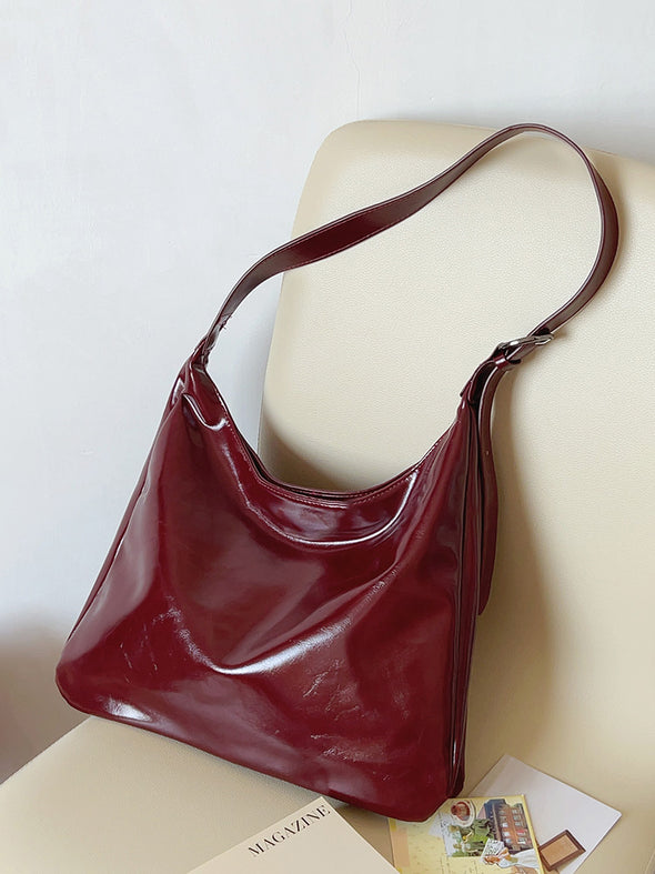 Elena Handbags Simple Leather Tote Bag