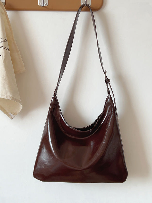 Elena Handbags Simple Leather Tote Bag