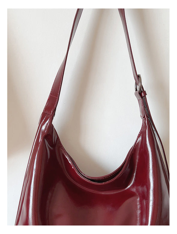 Elena Handbags Simple Leather Tote Bag