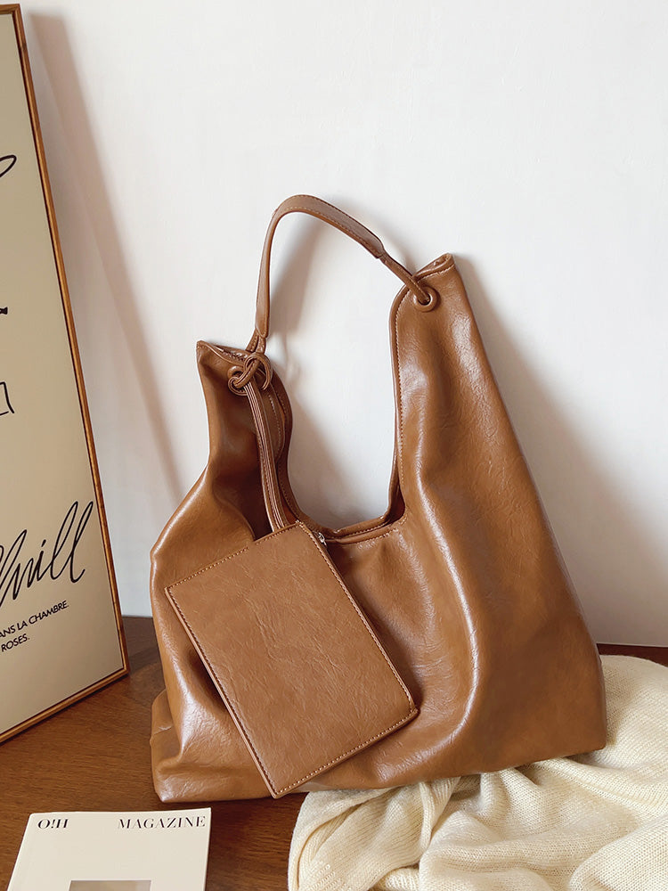 Simple Leather Tote Bag