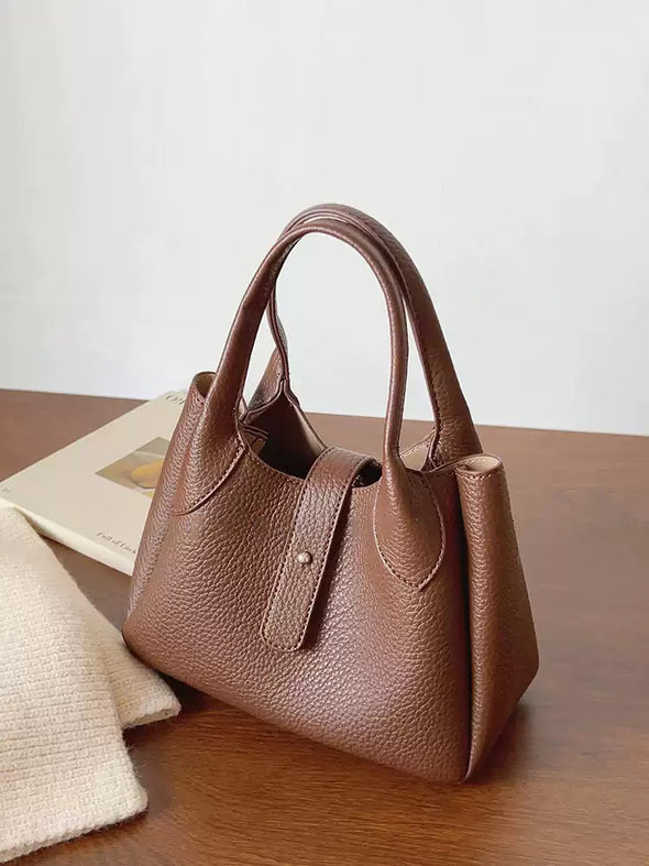 Elena Handbags Chic Leather Bucket Bag