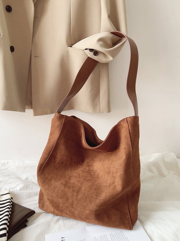 Soft Suede Shoulder Bag