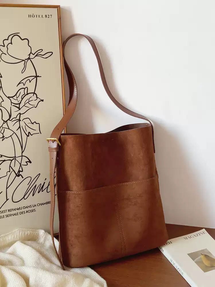 Soft Suede Shoulder Bag