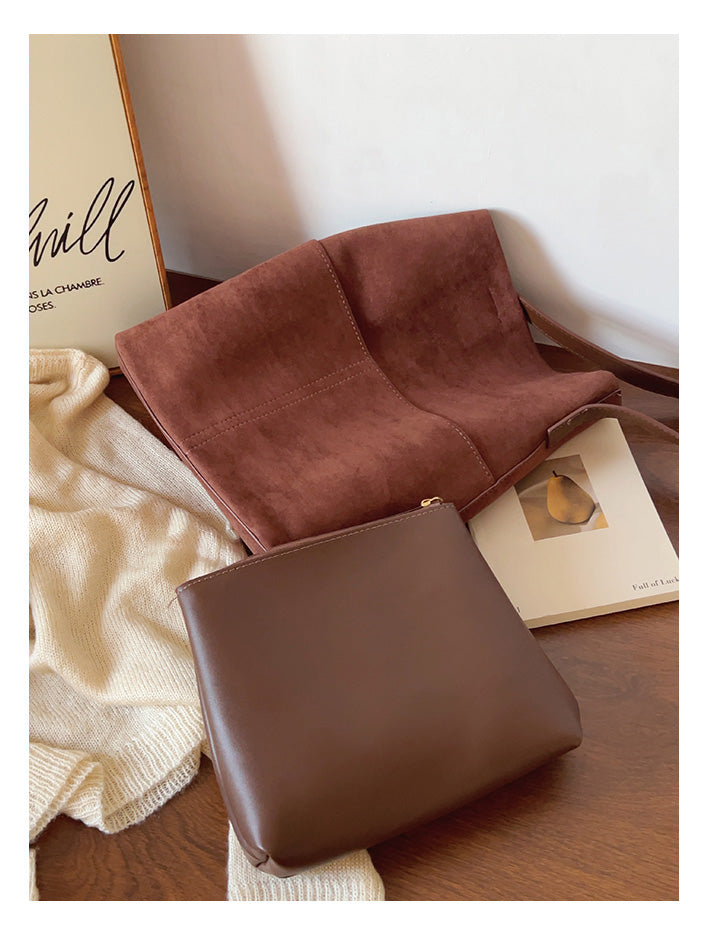 Soft Suede Shoulder Bag