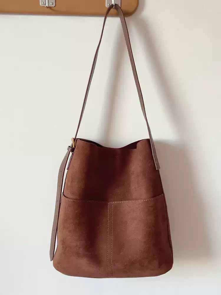 Soft Suede Shoulder Bag