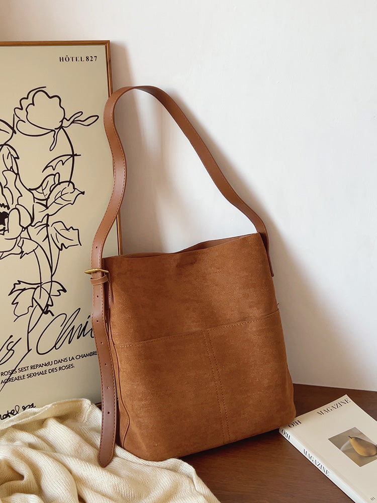 Soft Suede Shoulder Bag