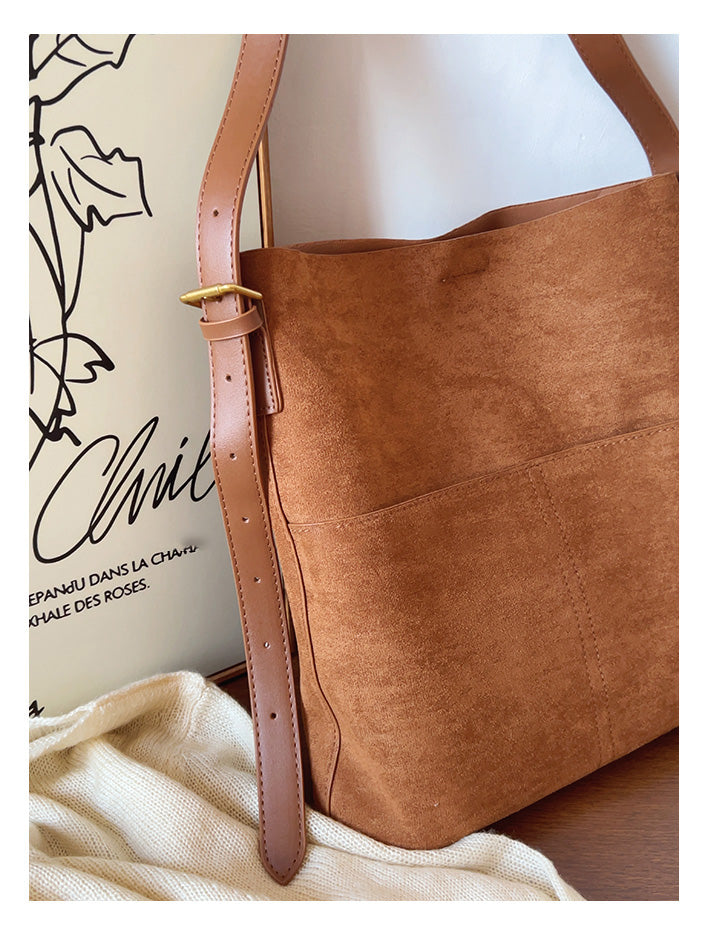 Soft Suede Shoulder Bag