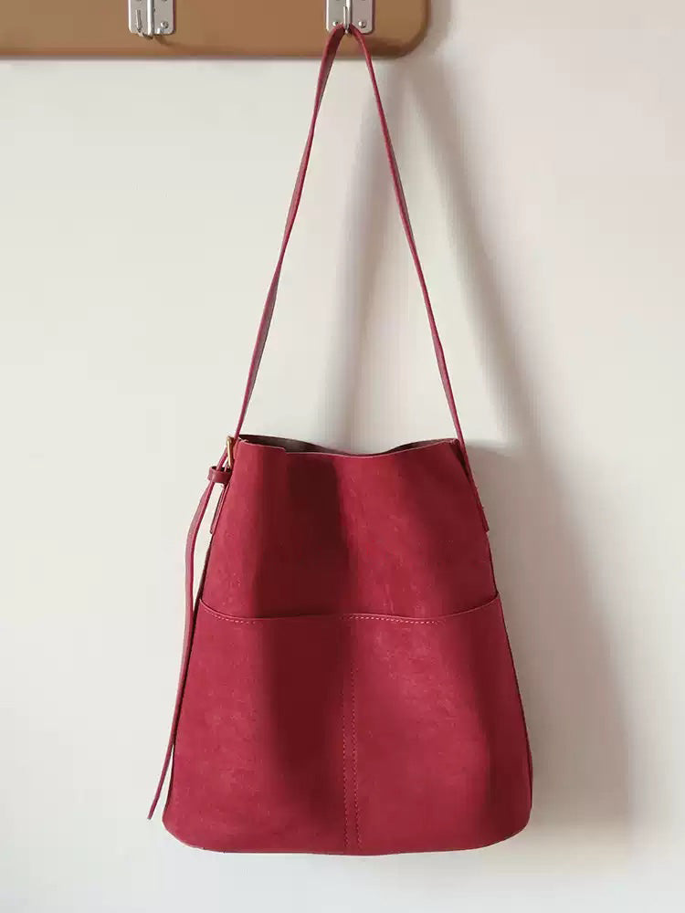 Soft Suede Shoulder Bag