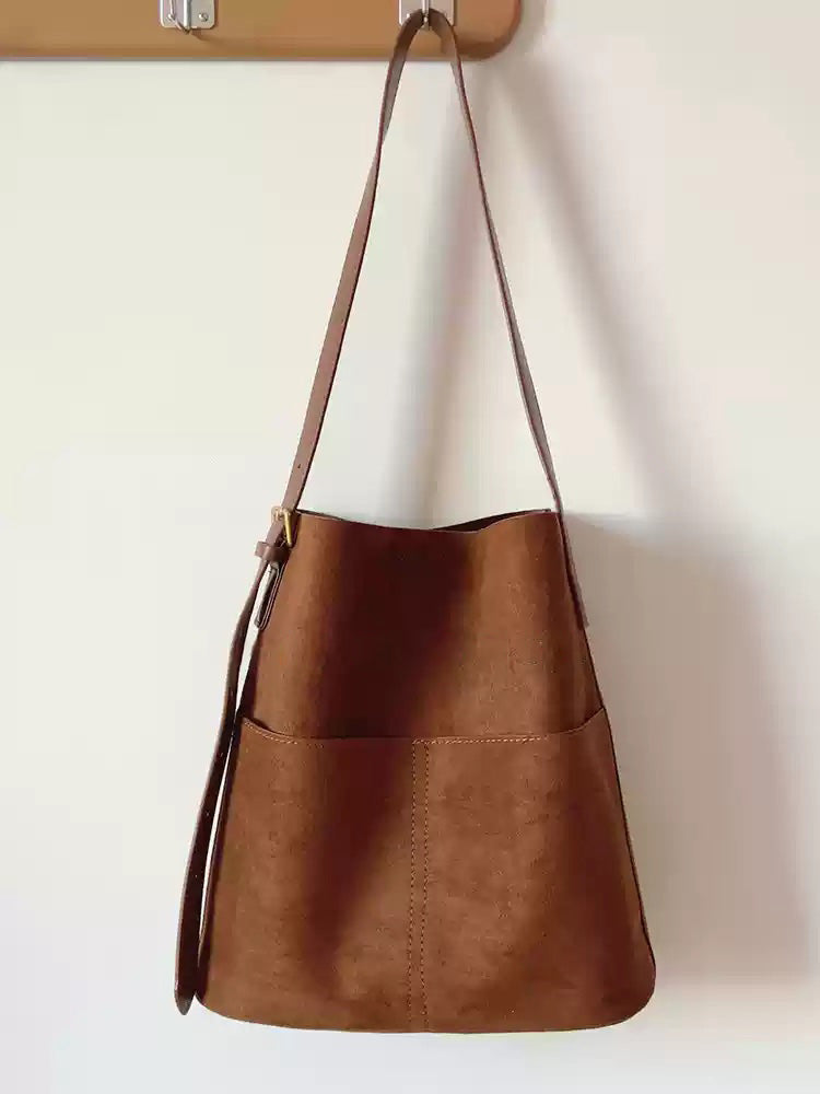 Soft Suede Shoulder Bag