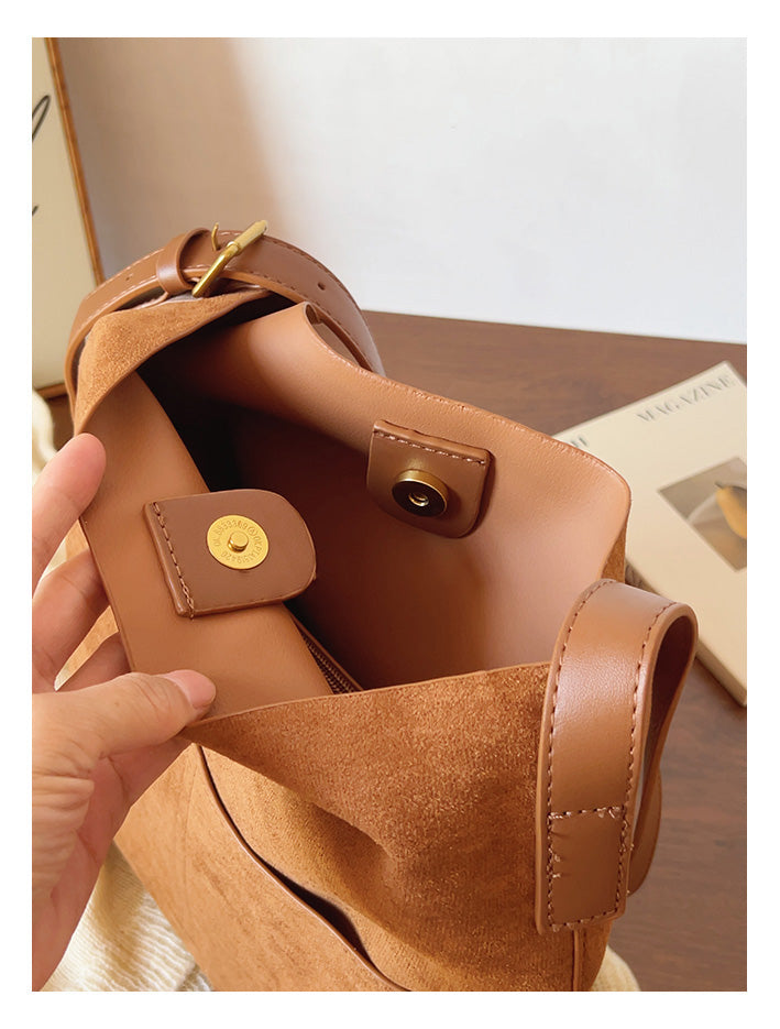 Soft Suede Shoulder Bag