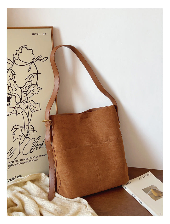 Soft Suede Shoulder Bag