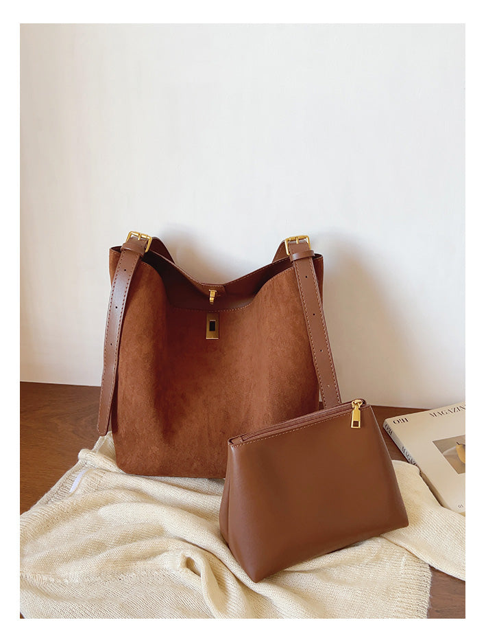 Soft Suede Shoulder Bag