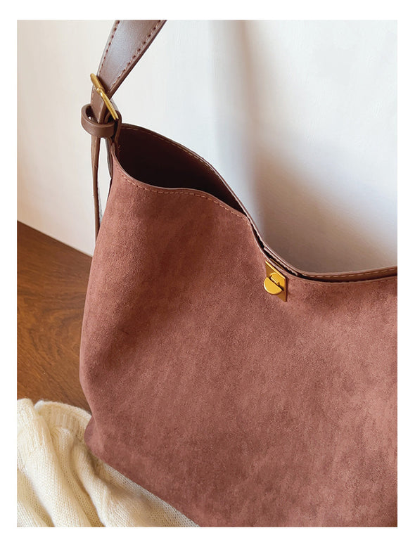 Elena Handbags Soft Suede Shoulder Bag