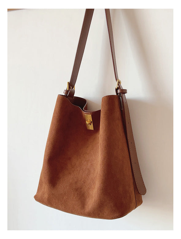 Elena Handbags Soft Suede Shoulder Bag