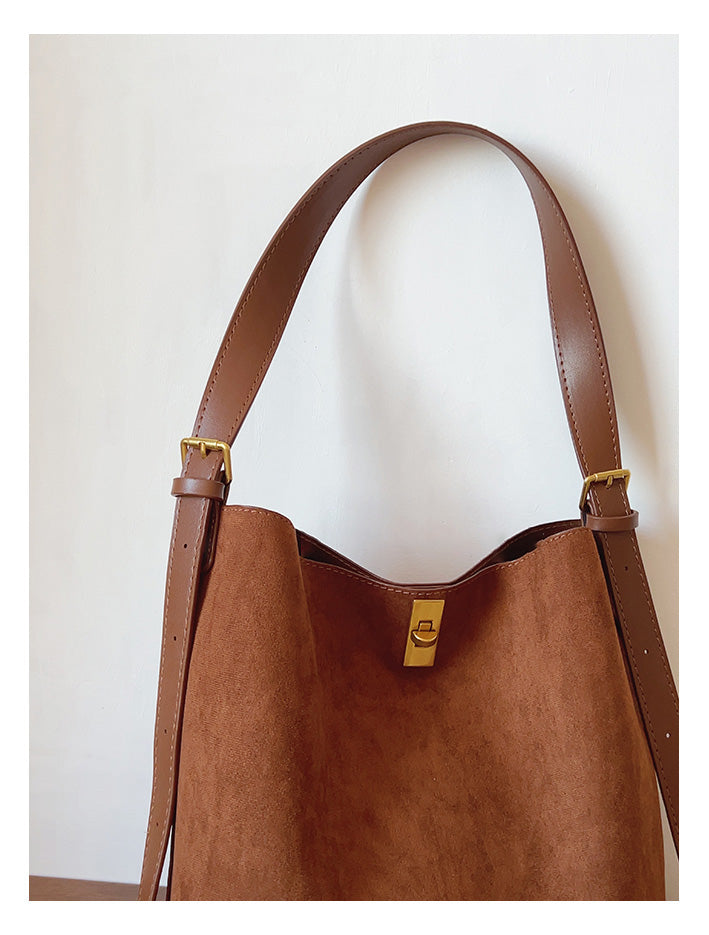 Soft Suede Shoulder Bag