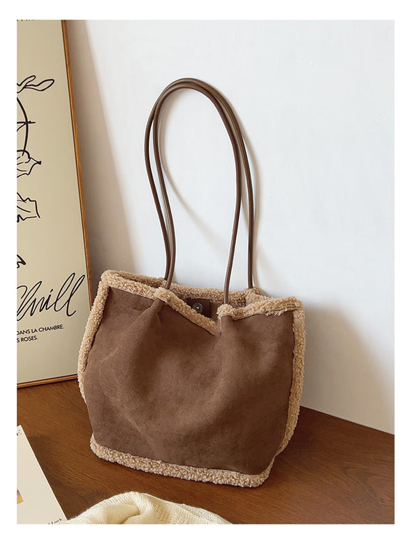 Elena Handbags Soft Suede Shoulder Bag