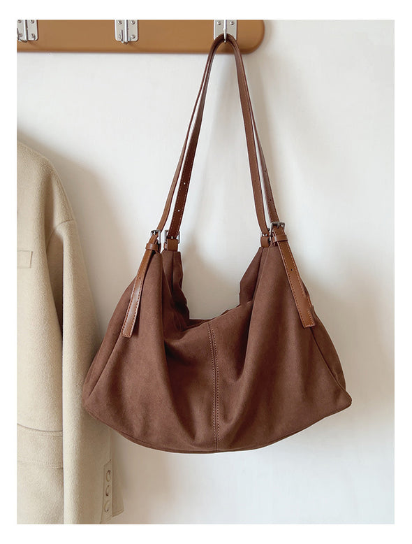 Elena Handbags Soft Suede Shoulder Bag