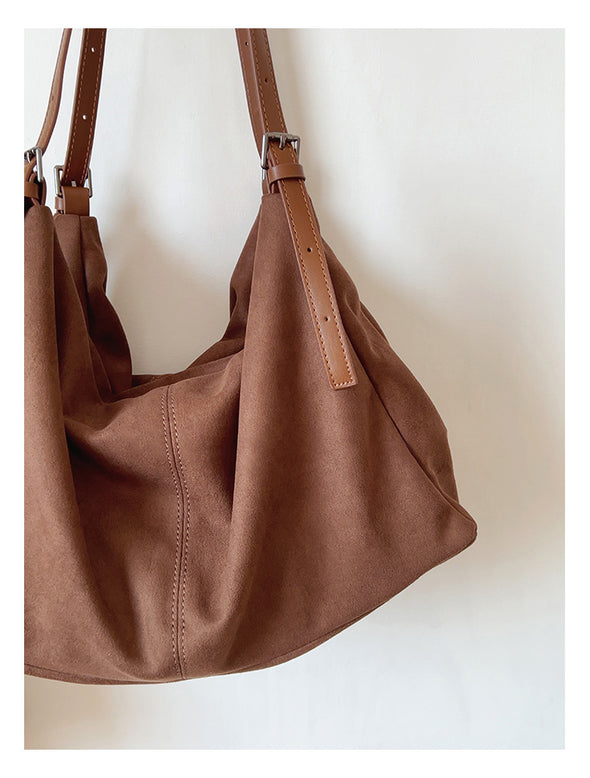 Elena Handbags Soft Suede Shoulder Bag