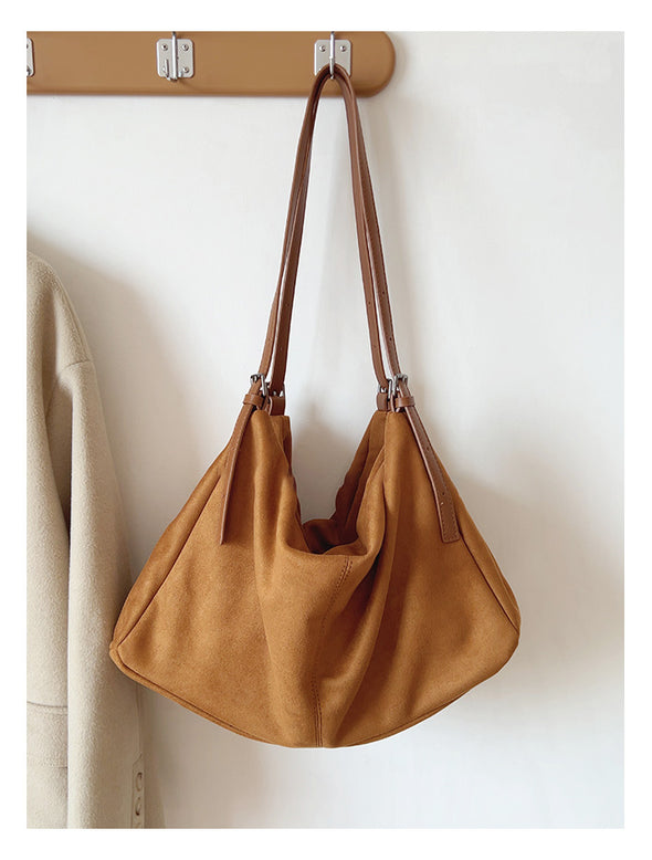 Elena Handbags Soft Suede Shoulder Bag