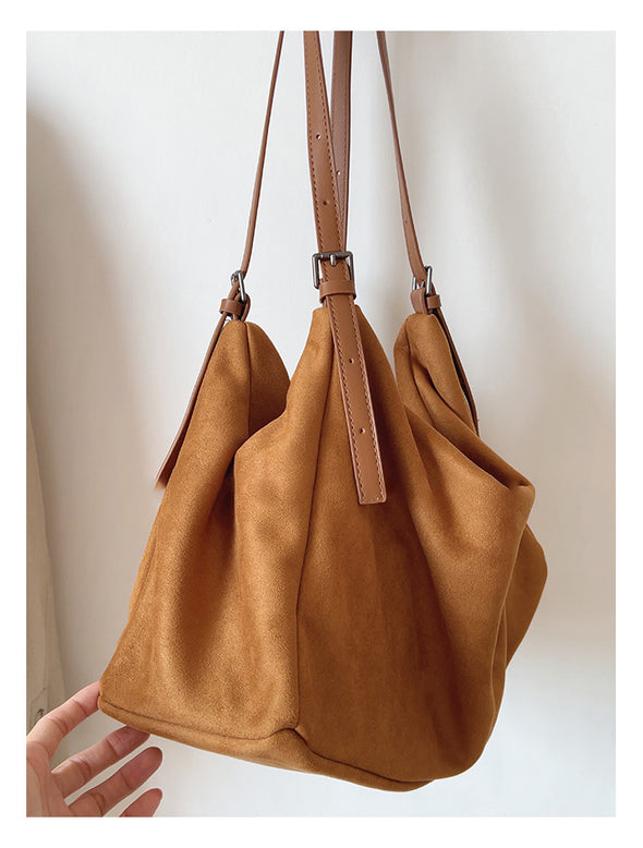 Elena Handbags Soft Suede Shoulder Bag