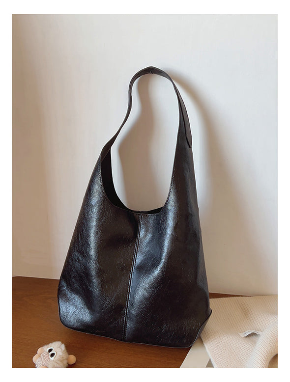 Elena Handbags Simple Leather Tote Bag