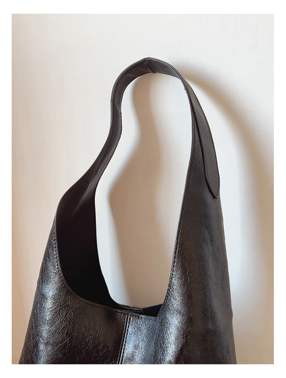 Elena Handbags Simple Leather Tote Bag