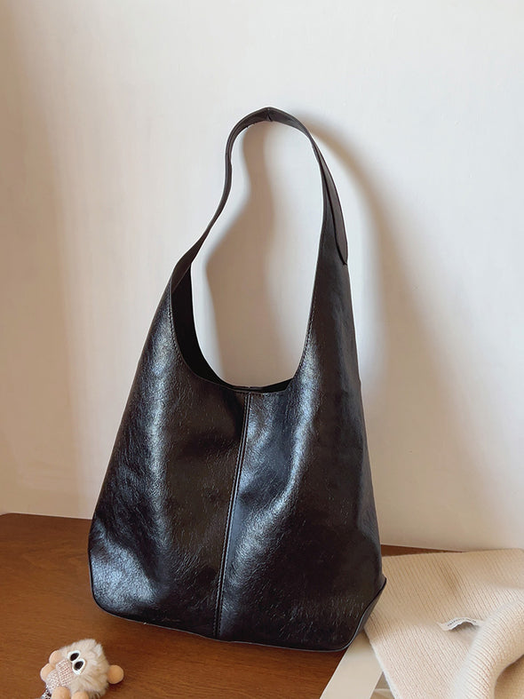 Elena Handbags Simple Leather Tote Bag