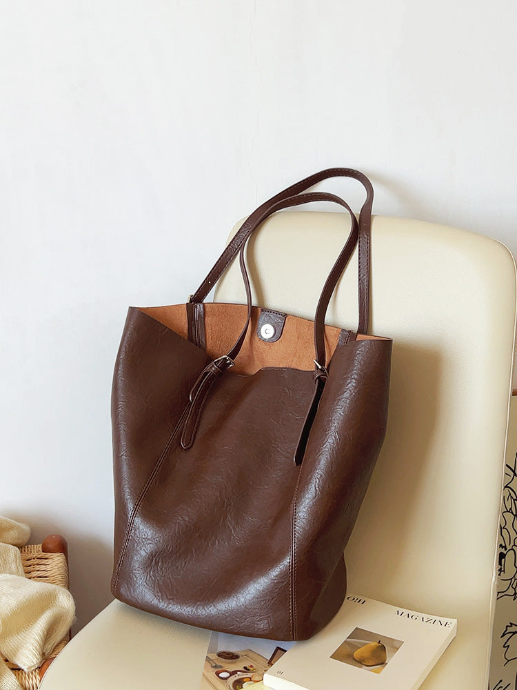 Simple Leather Tote Bag