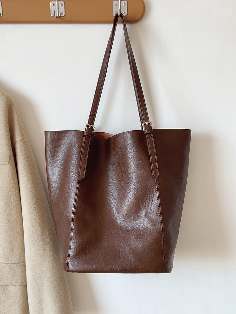 Simple Leather Tote Bag