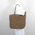 Large Straw Woven Summer Tote Bag