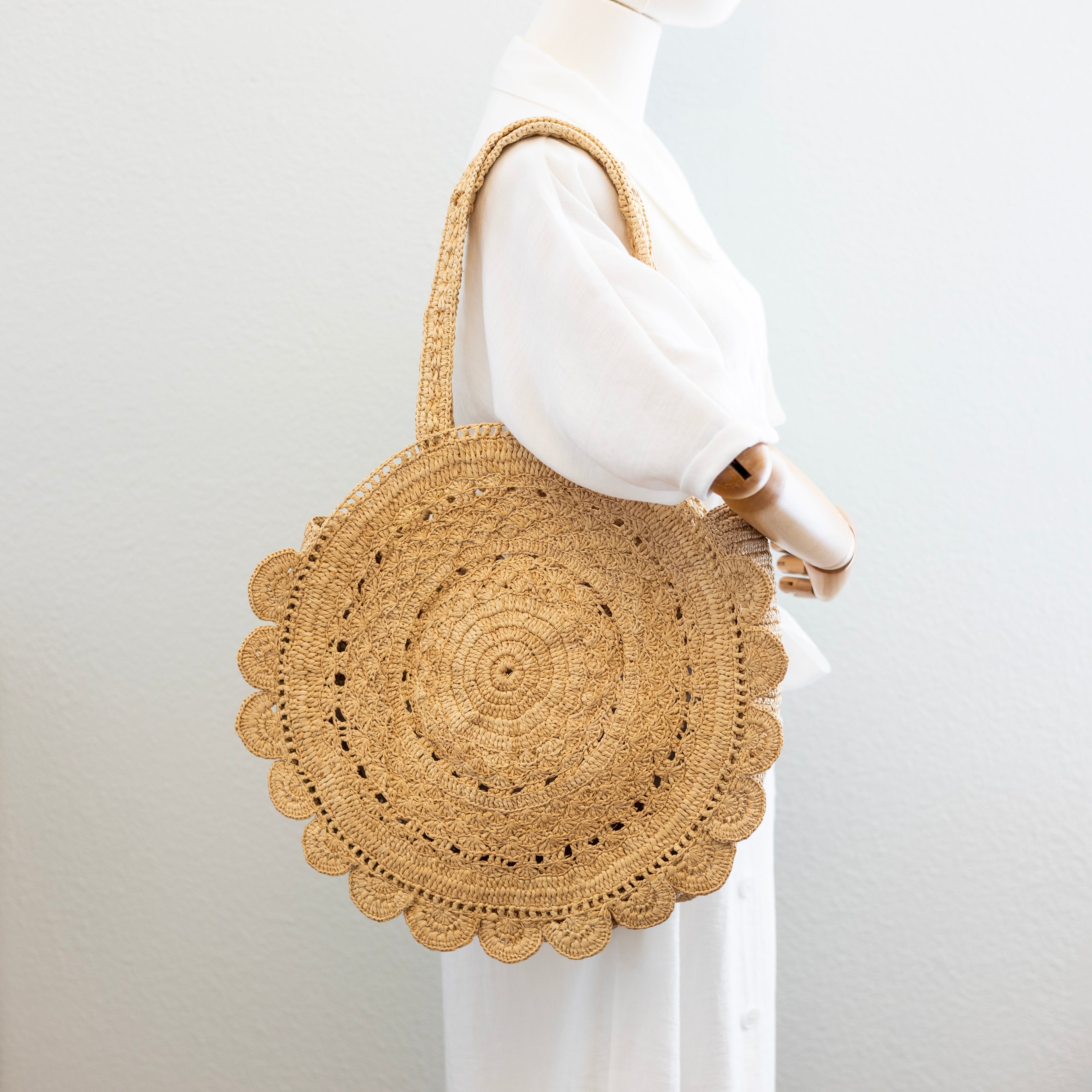 Soft Raffia Woven Summer Straw Shoulder Bag