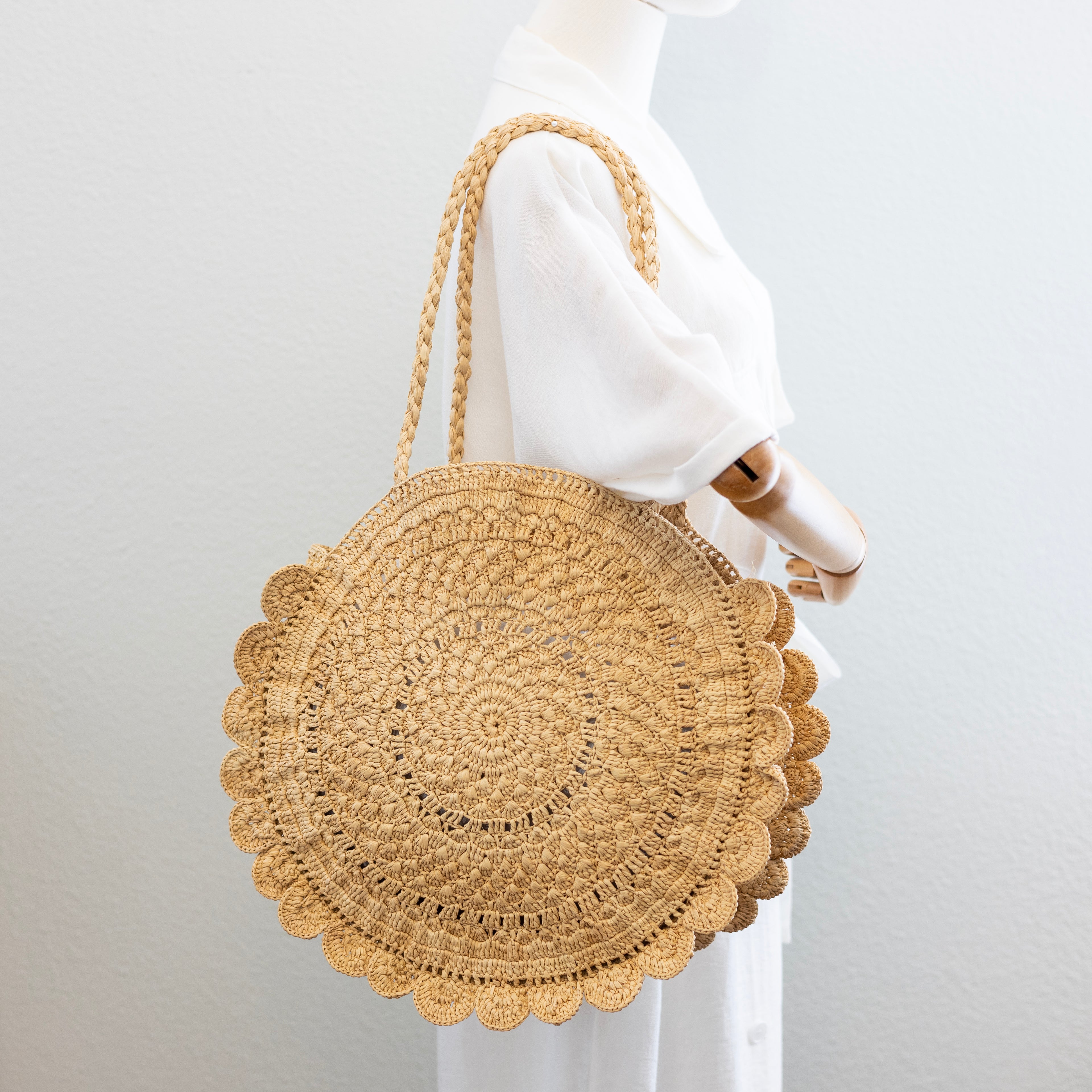 Soft Raffia Woven Summer Straw Shoulder Bag