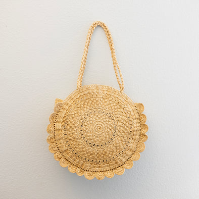 Elena Handbags Soft Raffia Woven Summer Straw Shoulder Bag