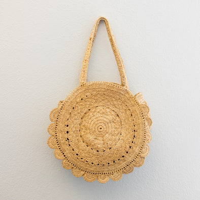Elena Handbags Soft Raffia Woven Summer Straw Shoulder Bag