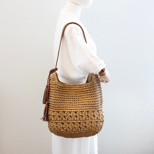 Elena Handbags Straw Woven Tote