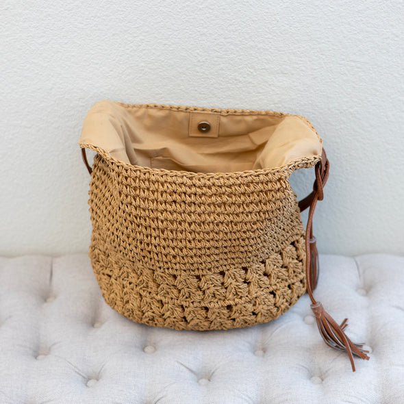 Elena Handbags Straw Woven Tote