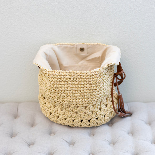 Elena Handbags Straw Woven Tote