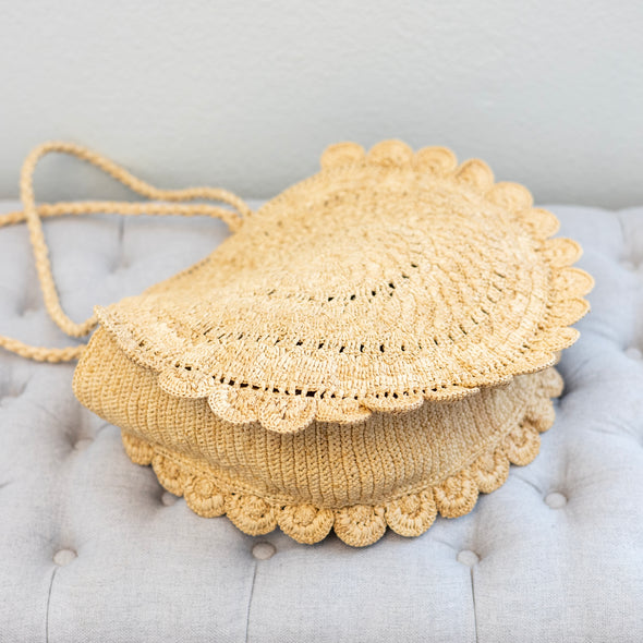 Elena Handbags Soft Raffia Woven Summer Straw Shoulder Bag