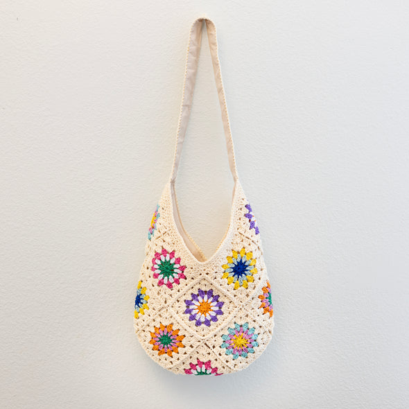 Elena Handbags Boho Crochet Shoulder Bag