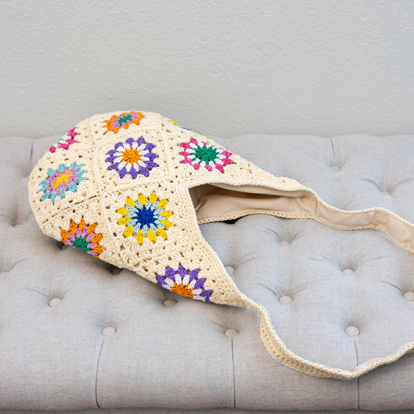 Elena Handbags Boho Crochet Shoulder Bag