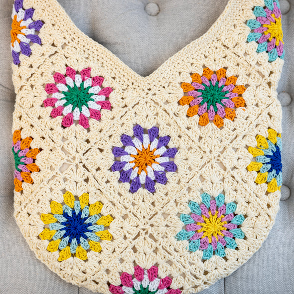 Elena Handbags Boho Crochet Shoulder Bag