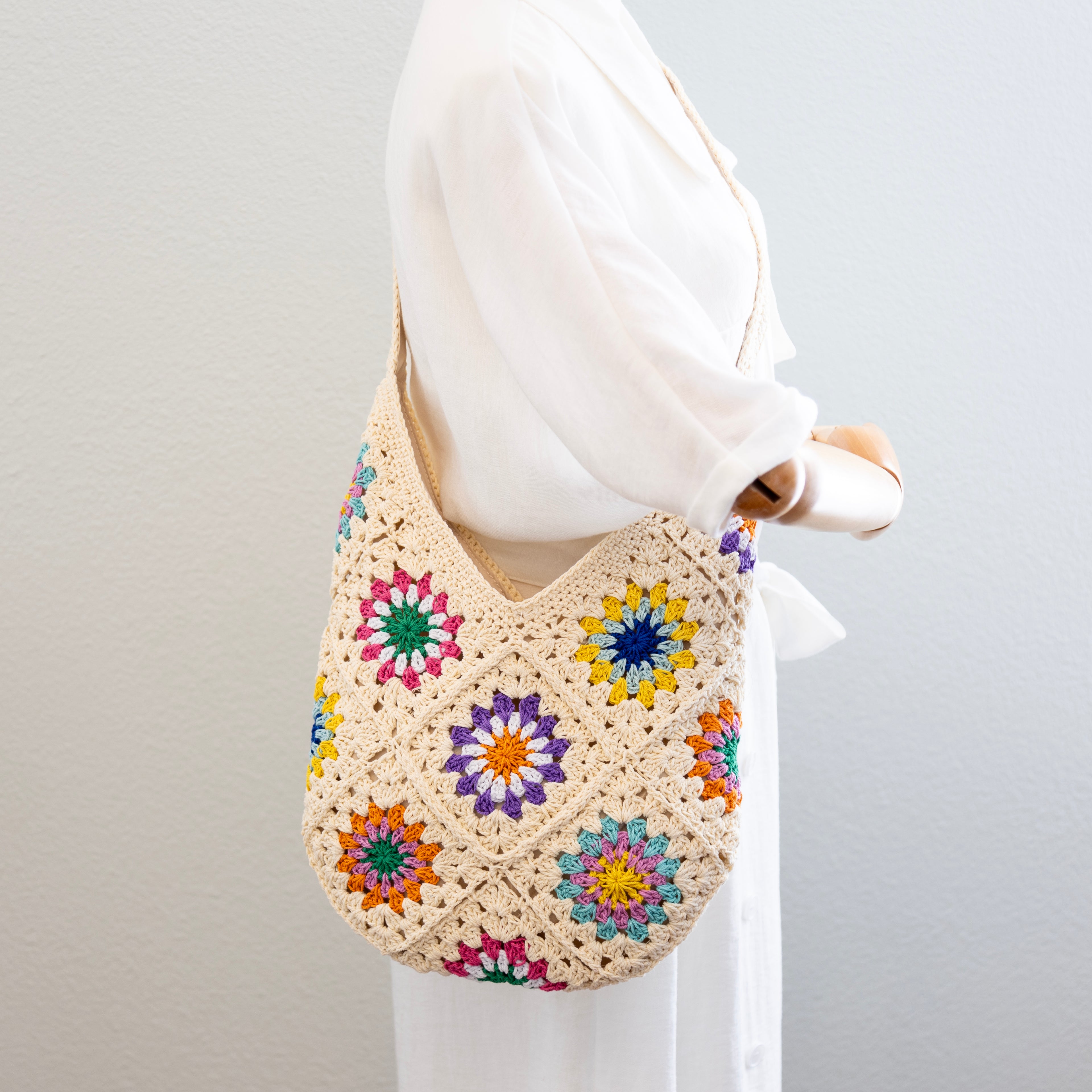 Boho Crochet Shoulder Bag