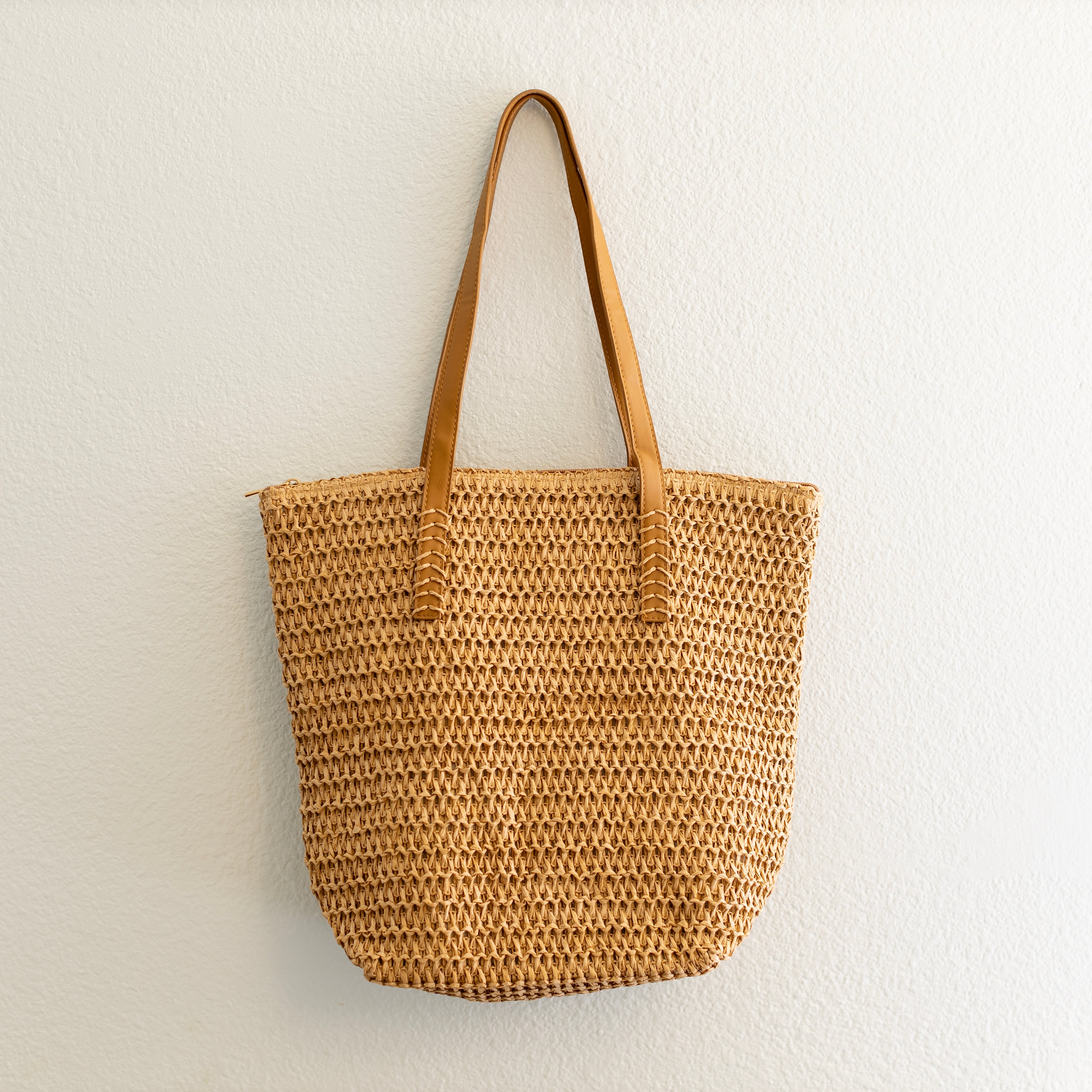 Straw Woven Tote Minimalist Summer Shoulder Bag