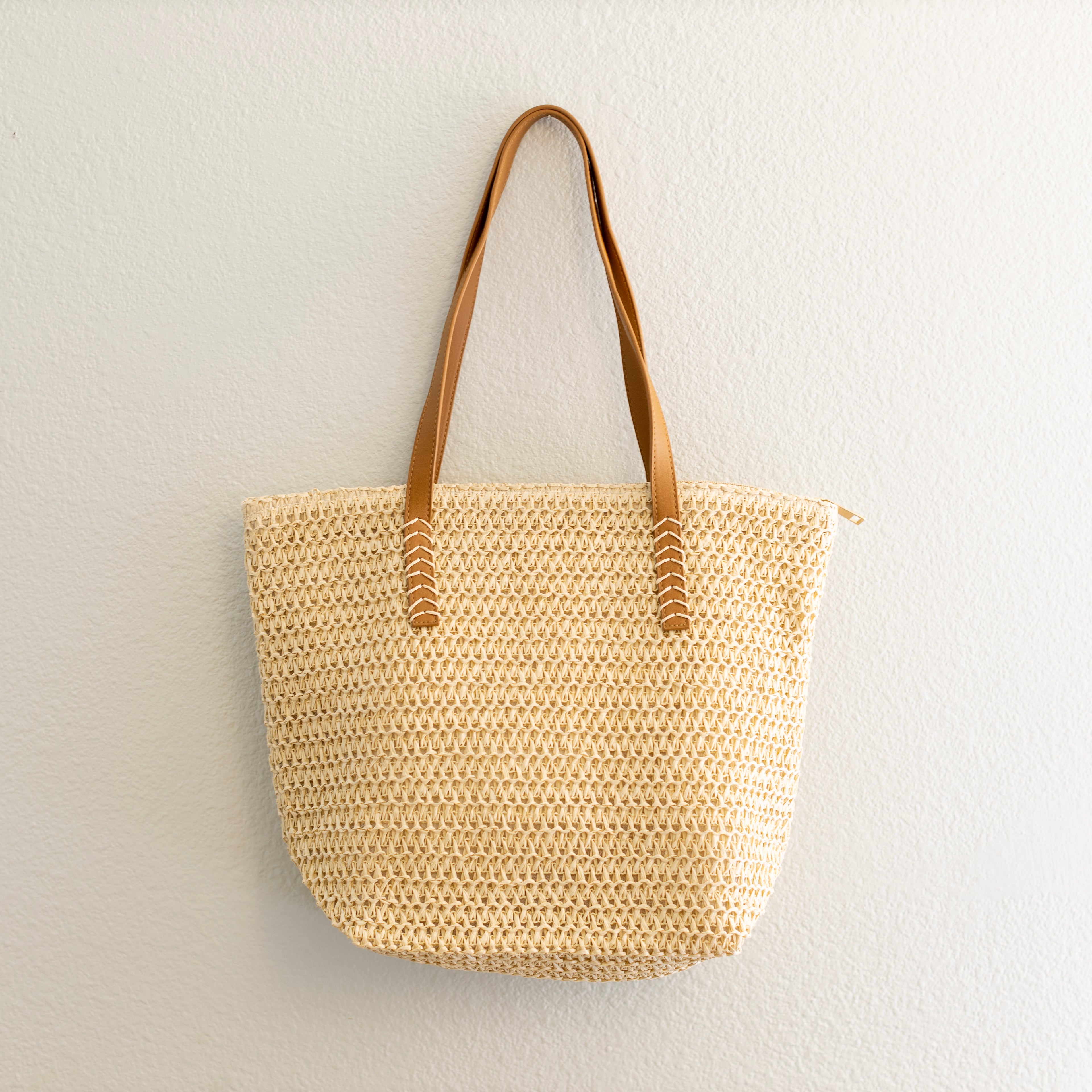 Straw Woven Tote Minimalist Summer Shoulder Bag