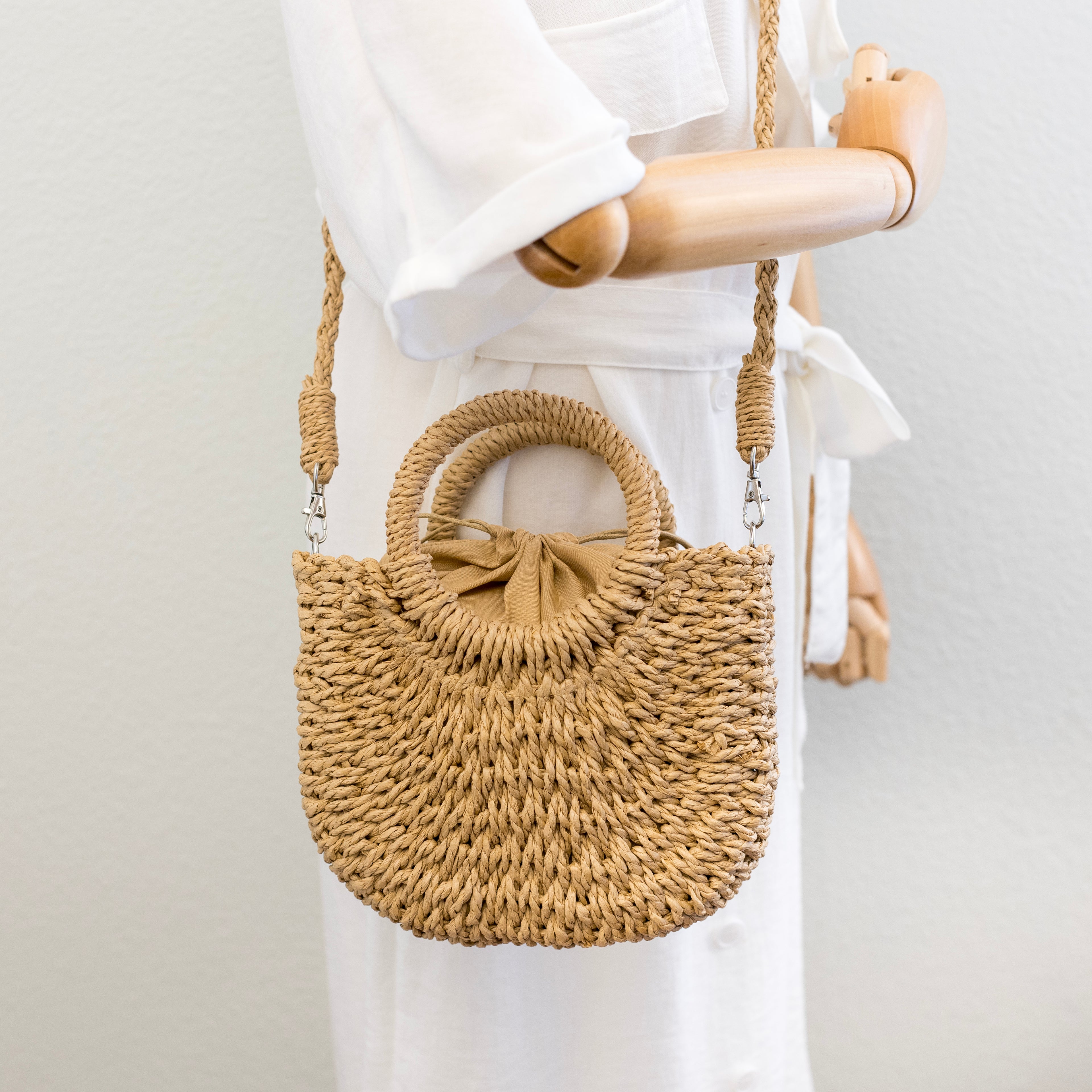 Summer Straw Basket Bag