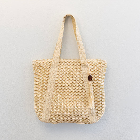Elena Handbags Large Straw Woven Tote Bag