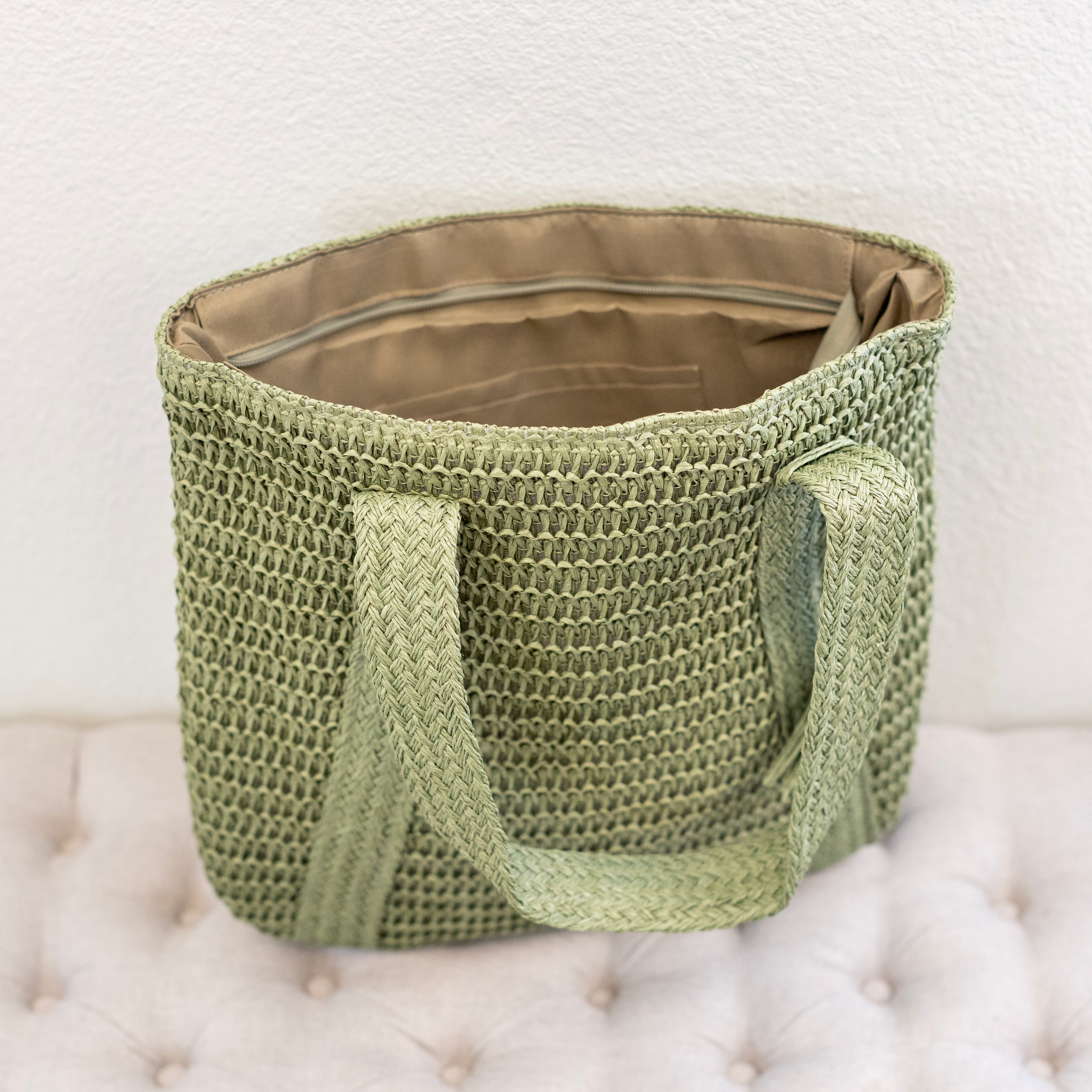 Large Straw Woven Tote Bag