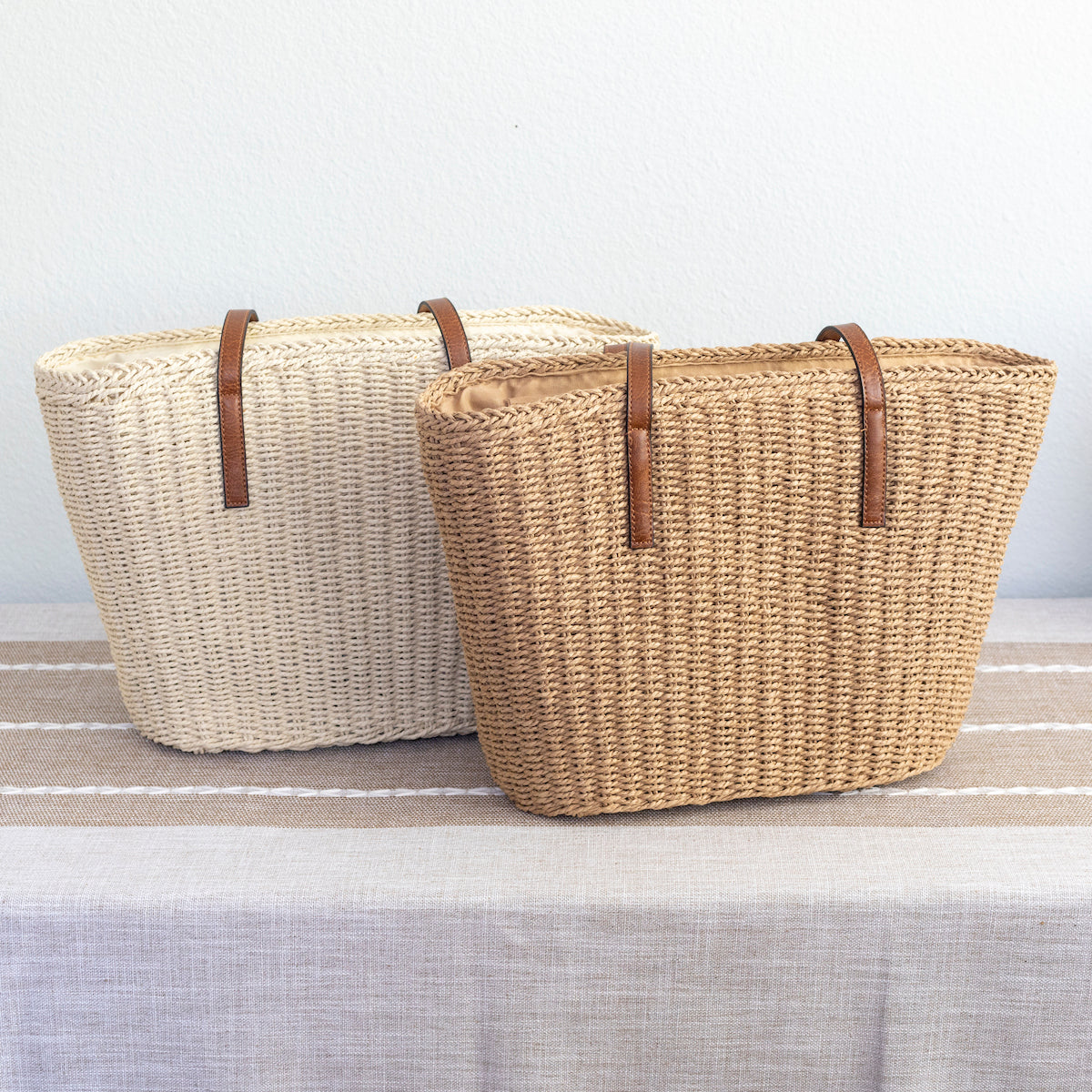 Elena Handbags Woven Straw Market Tote Summer Fashion Bag